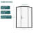 42"w X 76"h Corner Shower Door With 8mm Tempered Glass And Matte Black Frame – Walk-through Opening, Space-saving Design