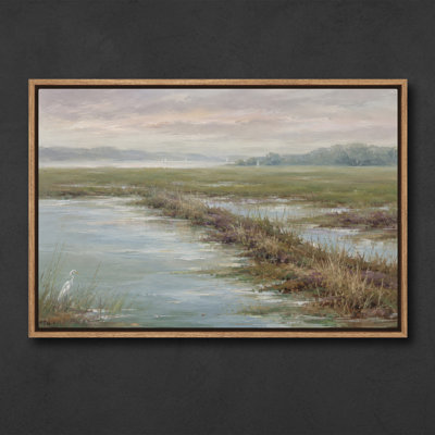 «Marsh Wetland Landscape», art mural encadré