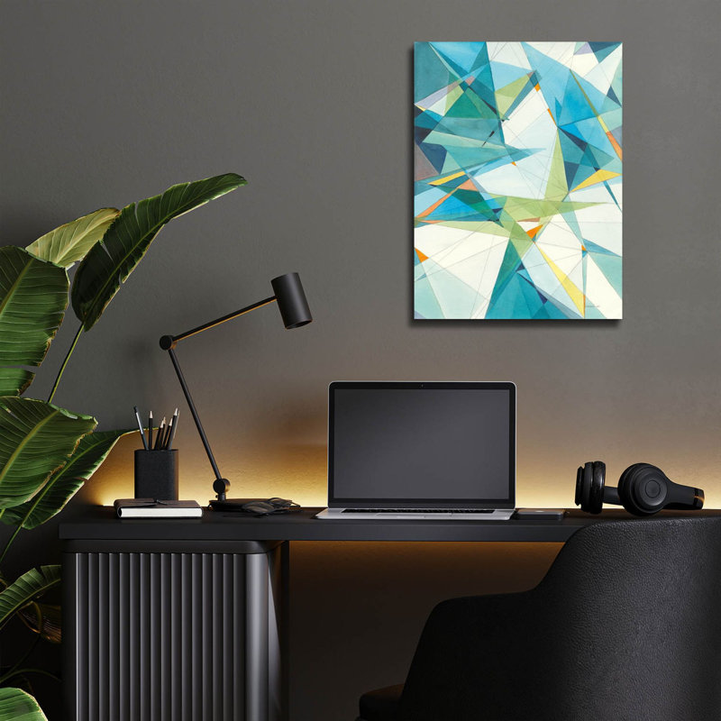 Art mural en verre «Prism 2 Oasis» par Danhui Nai, H 16 po x l 12 po x P 0,13 po