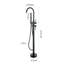 Robinet de baignoire à main avec pivot à 360 degrés et durabilité - fabrication en acier inoxydable noir mat-120883098