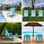 Chaise de plage à haut dossier avec glacière, porte-gobelet, sac de transport, pour l'extérieur (ensemble de 2)-1258632629