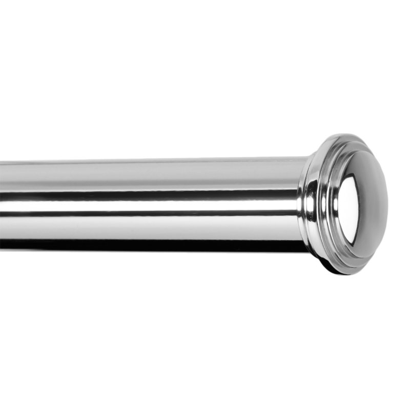  Tringle de rideau de fenêtre, embout décoratif, tringle de 1 po, chrome de 28 à 48 po, 28" - 48", Chrome chrome
