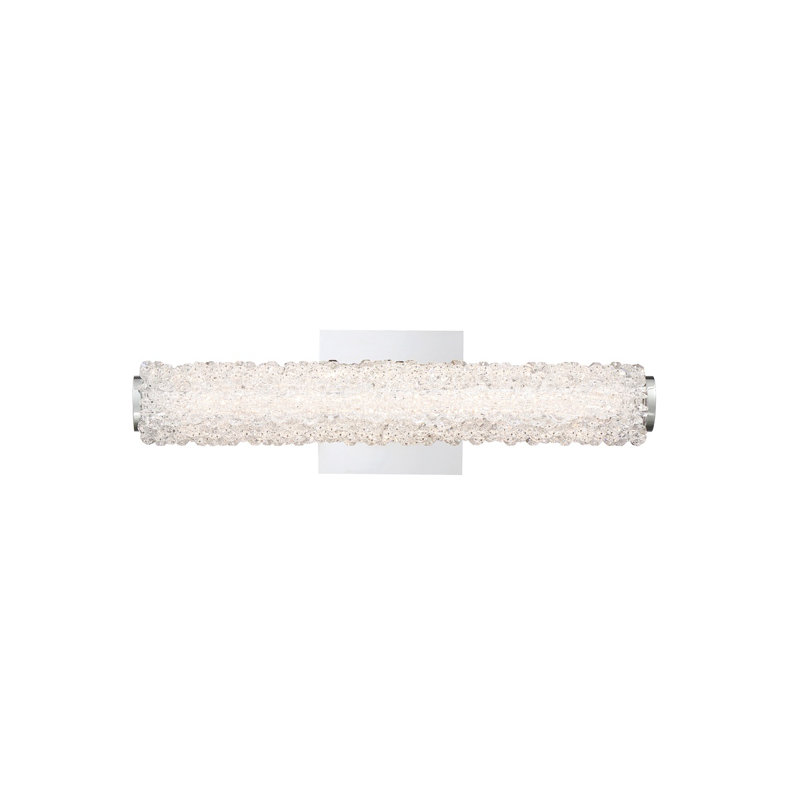 SASSI Chrome LED Vanity Wall Sconce, 5" H x 18" W x 4" D