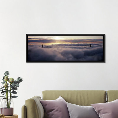 " Suspension Bridge Covered With Fog Viewed From Hawk Hill, Golden Gate Bridge, San Francisco Bay, San Francisco, California, USA " by Panoramic Images