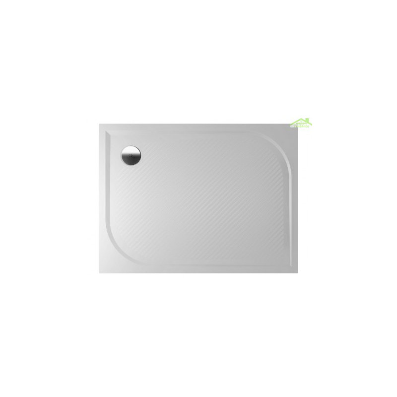 Plastic Shower Tray – White, 3cm H x 120cm W x 80cm D