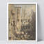 «Vintage Cathedral Church Cityscape» sur papier-98298611-98298610