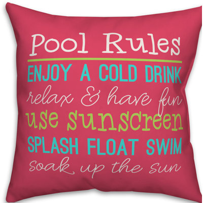  Coussin intérieur / extérieur Pool Rules