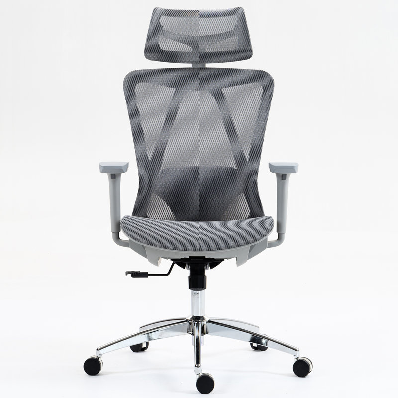 Chaise de bureau en filet à haut dossier, Gray