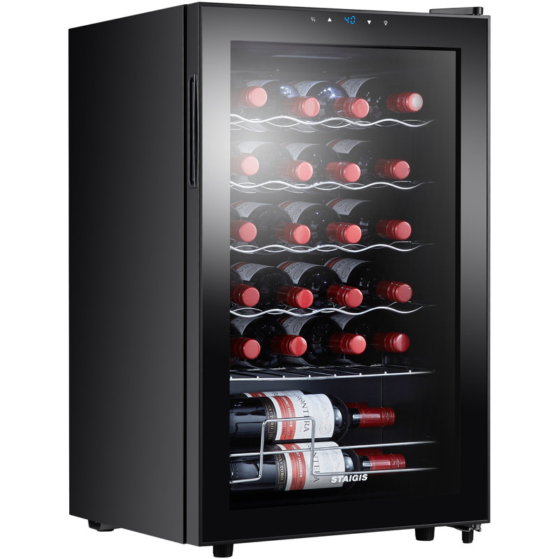 STAIGIS Single Zone 17.3'' Freestanding 24 Bottle Wine Refrigerator