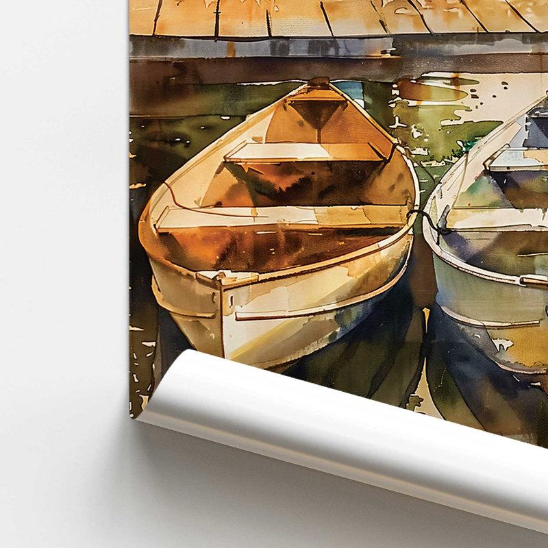 «Still Waters and Canoes», impression roulée, H 14 po x l 11 po