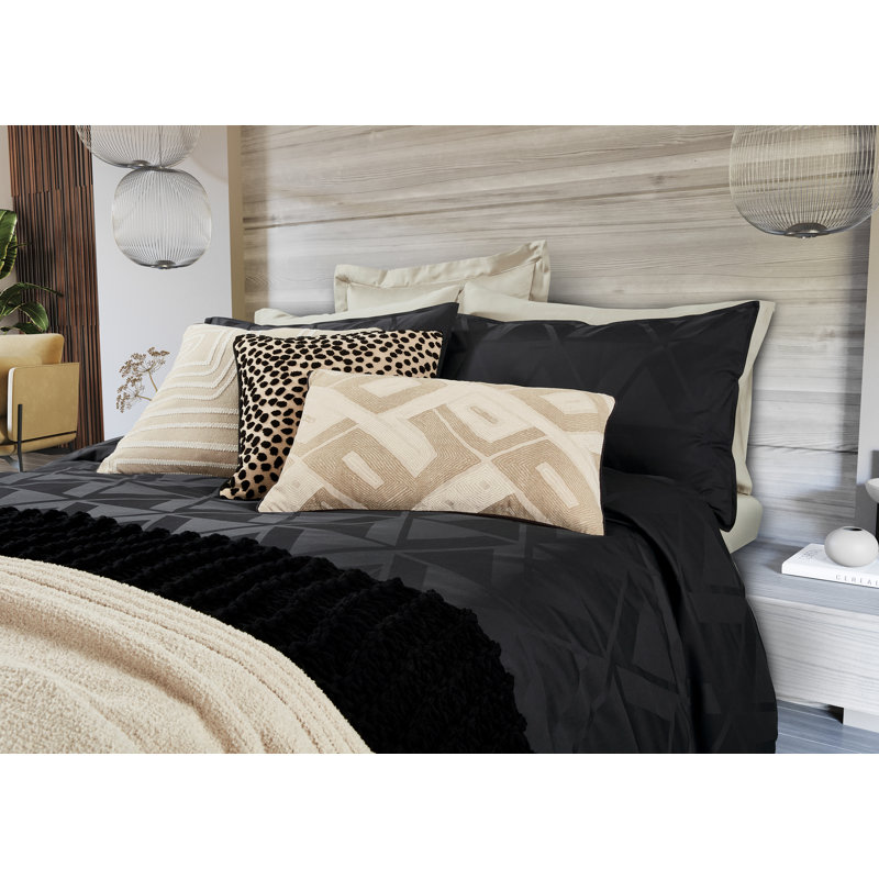 Kalama Satin Geometric Shapes Duvet Cover, Double Duvet Cover