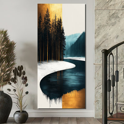 Geonwoo Sunrise On Golden Emerald Mountains Horizon II - Lake, reproduction d'art sur toile