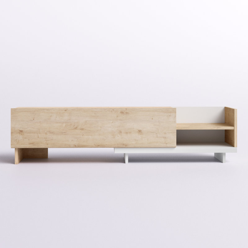 Arawyn TV Stand for TVs up to 65", White/Sapphire Oak