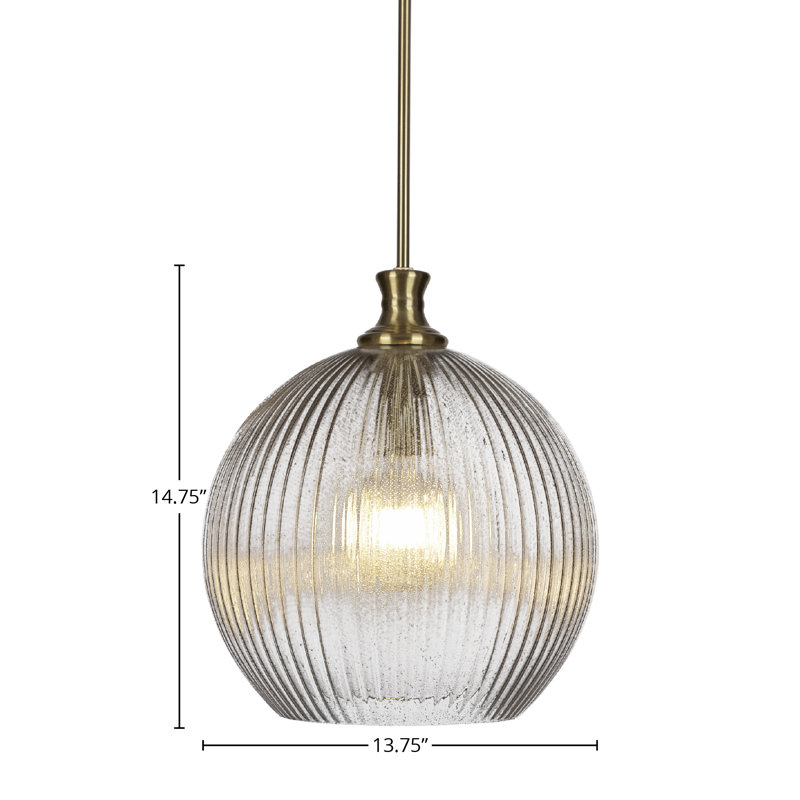 Luminaire suspendu à 1 tige Carina, Laiton New Age