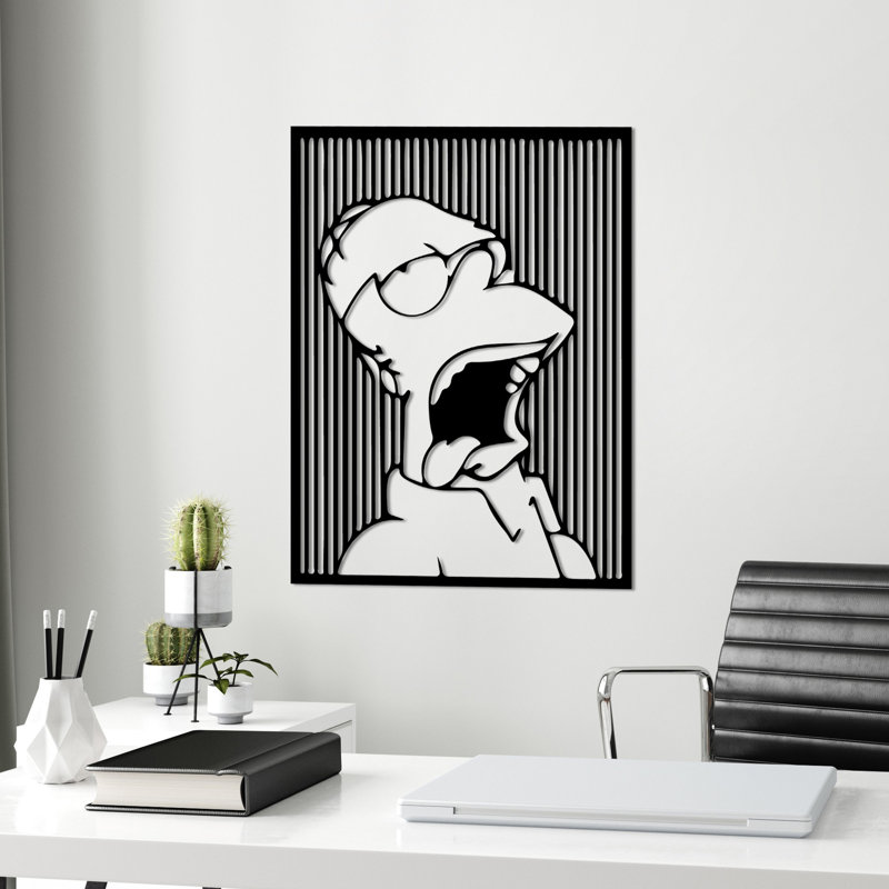 Elegant Black Decorative Metal Wall Accessory, 16.1 x 22.0 inches | 100% Metal Construction, Thickness: 0.06 inches | Perfect for Modern Home Decor & Stylish Interiors, Durable and Eye-Catching Design