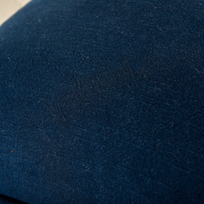 100% Cotton Down Filled Throw Pillow, Navy, Down Fill