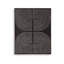 Tapis Edon à motif géométrique ivoire en laine noire 8 x 10