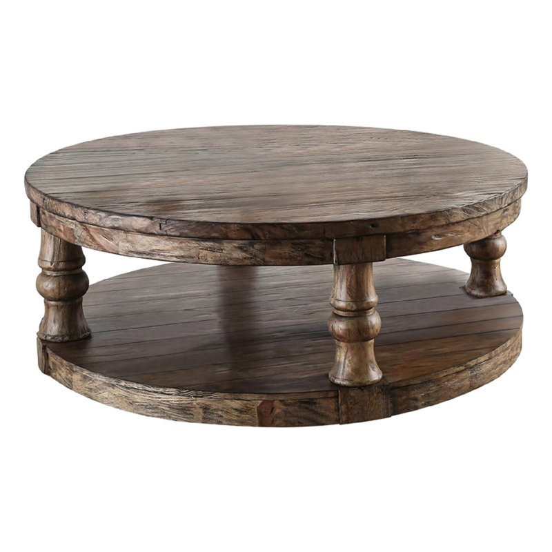 Table basse avec rangement Scaggs, Chêne Antique