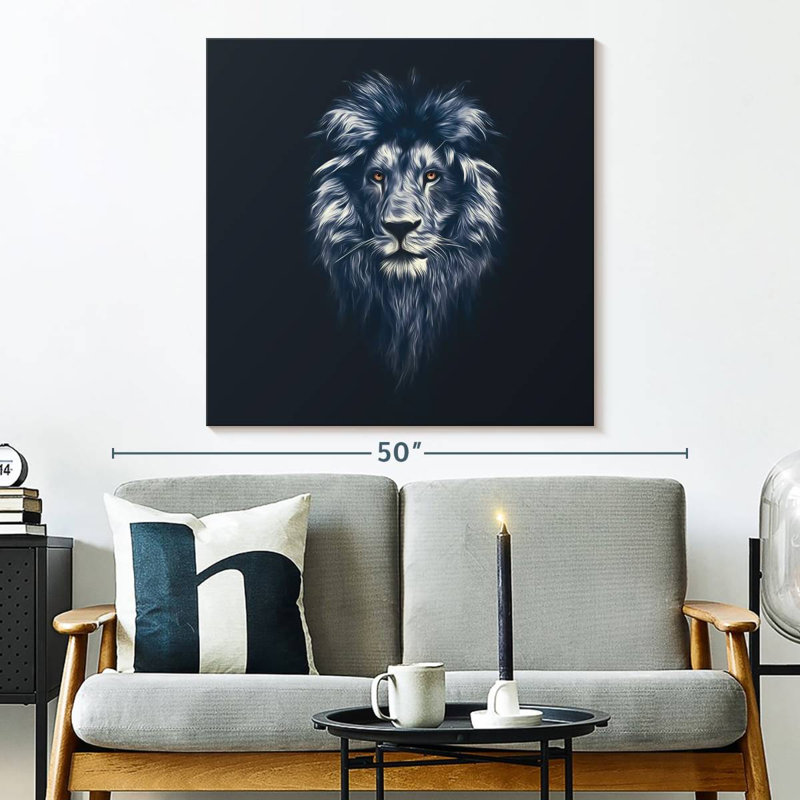 Brampt Bewitching Lion Head, 33" H x 33" W