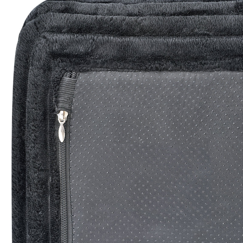Canapé deux places en velours côtelé noir de 161 cm (63,4 po), livré en boîte, assise profonde et moelleuse avec mousse à mémoire de forme, canapé lounge confortable, aucun assemblage requis