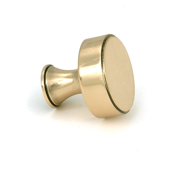 Scully Cabinet Knob, Polished Bronze, 1.26" Knob Diameter