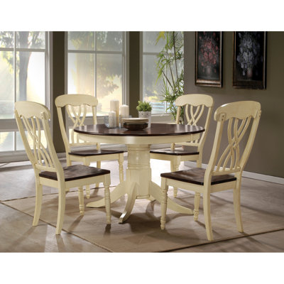 Dylan Buttermilk & Oak Finish 5Pcs Dining Room Set