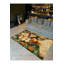 Tapis décoratif délavé à motif floral patiné-119081339