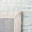 Tapis bleu / ivoire en laine tissé à la main Aon-615760637
