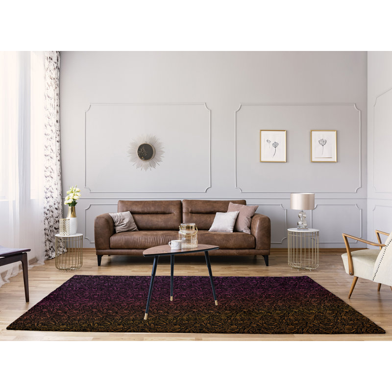Tapis noir/zone rose lines, Rectangle 9 pi x 12 pi