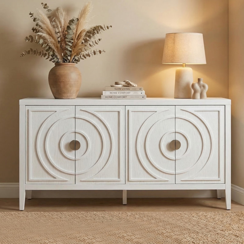 Console de 60 po pour le couloir, Blanc