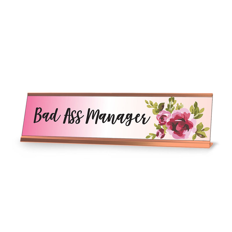 Enseigne de bureau Bad Ass