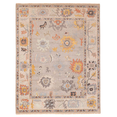 Modern Oushak Grey Rug 8'1" x 10'4"