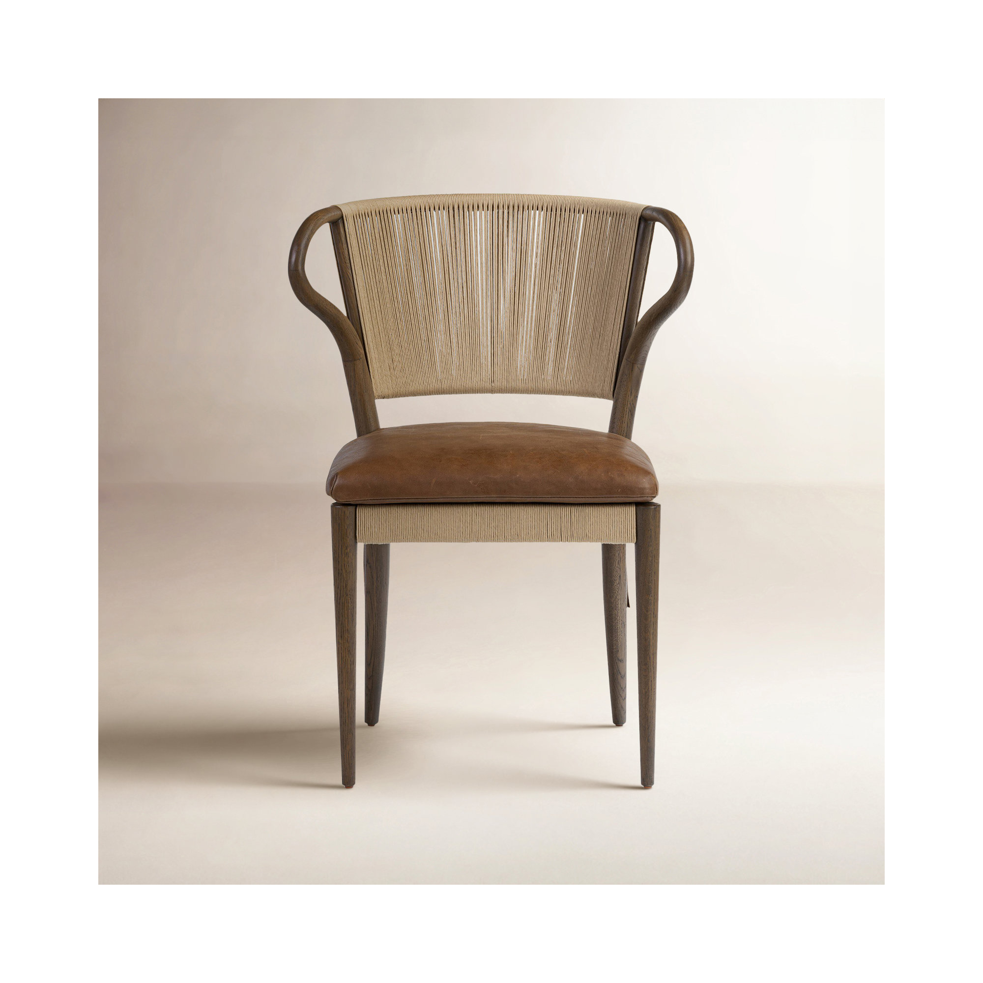 Amira Armless Dining Chair, Brown/Dulane Mahogany