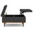 Mariah 36"W Lift Top Table Storage Ottoman with 2 Storage Compartments and Solid Wood Legs