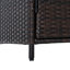 Armoire de rangement 72 po en osier avec tablettes réglables et crochets latéraux-124640800