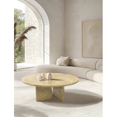 Table basse, petite table, table de salon et pierre naturelle Glod