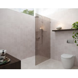 Ursa 36 in. x 78 in. Fully Frameless Bronze Tinted Single Fixed Shower Panel