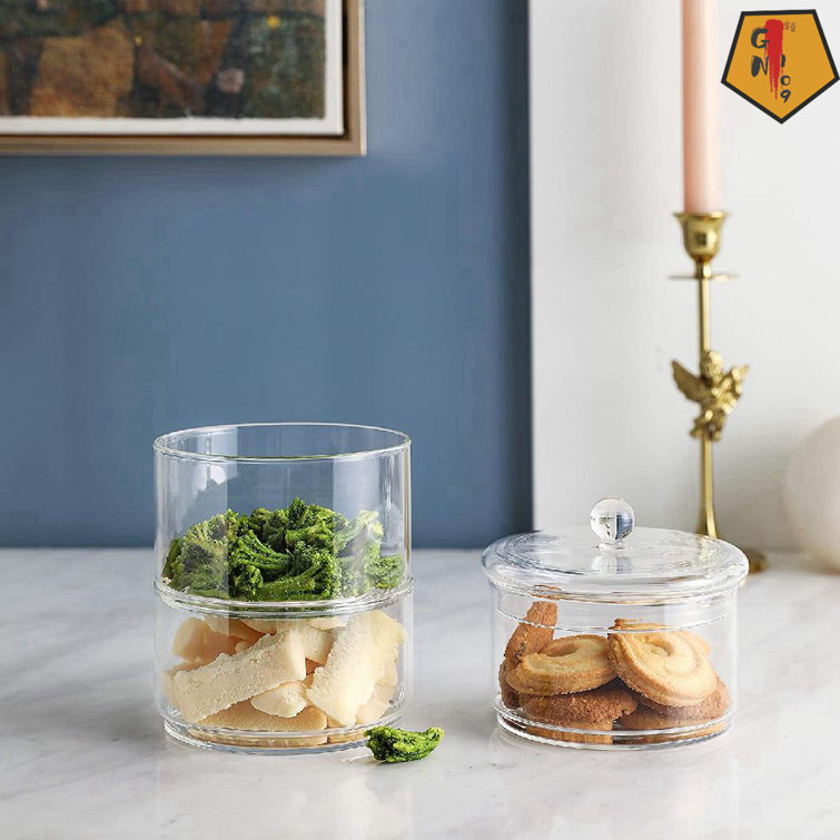 Storage Tank Decoration Transparent Glass Jar Kitchen and Bathroom