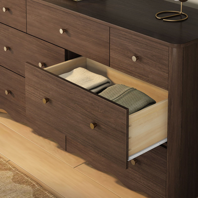 Commode 7 tiroirs Sutton, noyer, Noyer