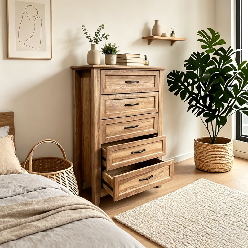 70 cm W Chest of 5 Drawers