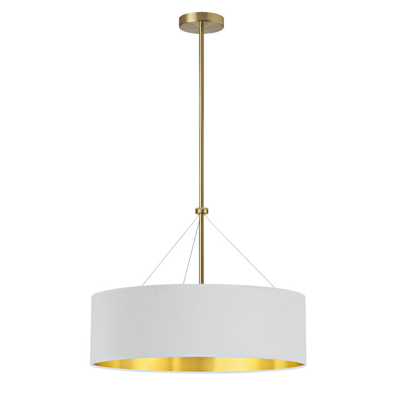 Lustre incandescente 4 lumières Pallavi, Blanc, Blanc mat