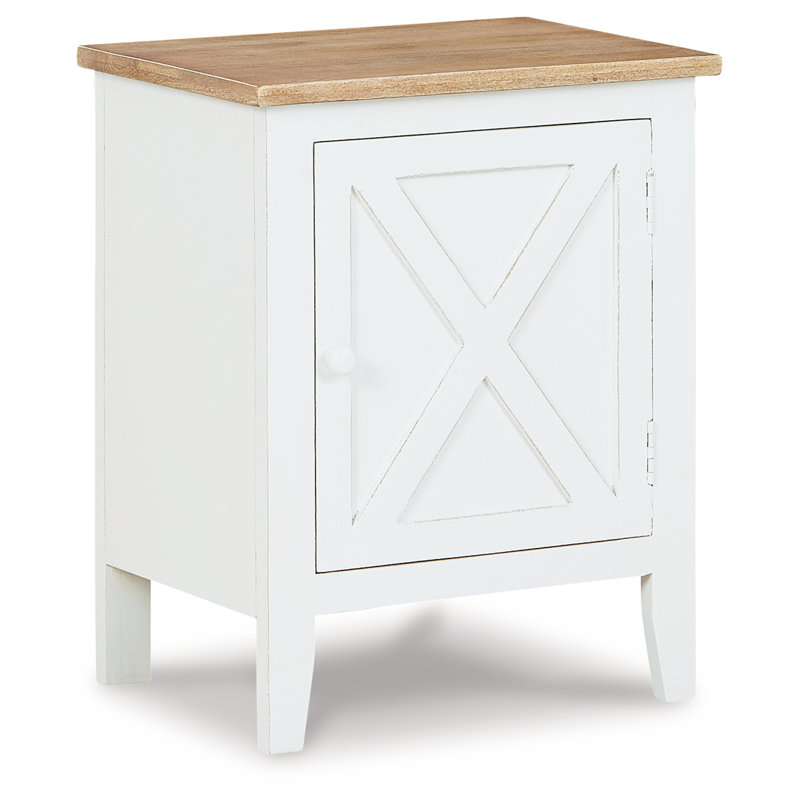 Gylesburg Brown and White Transitional Accent Cabinet