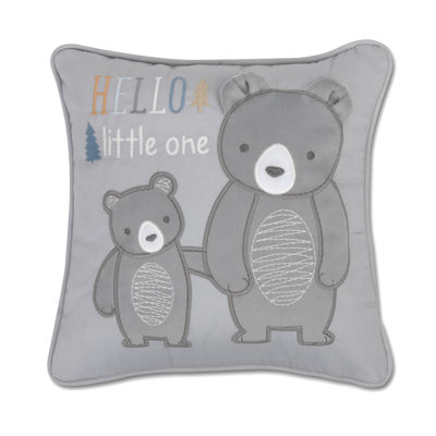 Wendy Bellissimo Mix & Match Best Friend Bears Square Throw Pillow In Blue