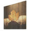Feuille de bronze dévoilée - feuilles, art mural sur bois de pin naturel-322470438