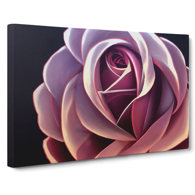 Joyful Rose Flower - Wrapped Canvas, 50cm H x 76cm W x 3cm D