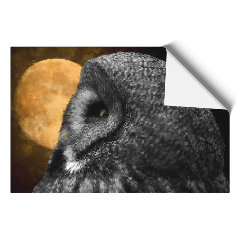 Great Grey Owl Painting - Frameless Print, 42cm H x 59cm W x 0.1cm D