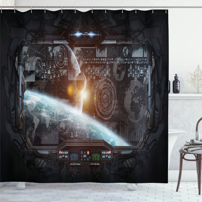 Enye Shower Curtain with Hooks Included