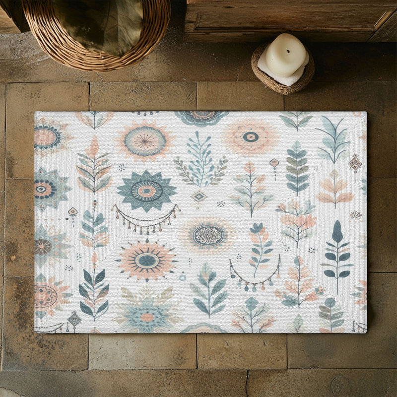 Tapis tressé Gentle Boho Whispers, Rectangulaire 3 pi x 5 pi