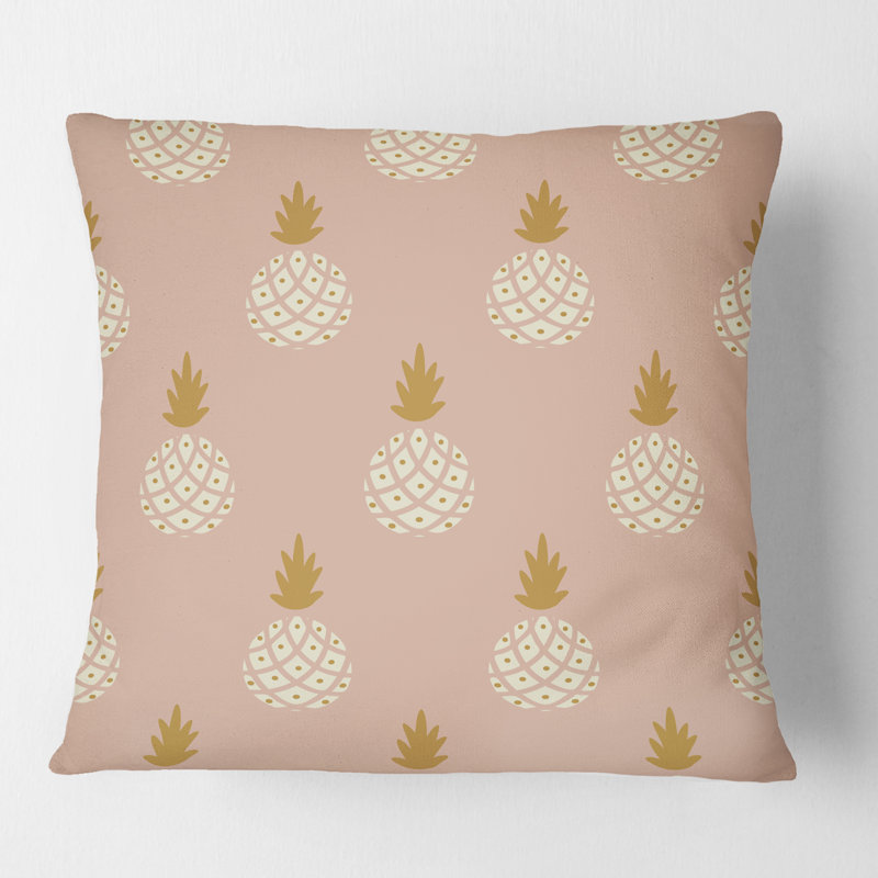 Coussin Pineapple Summer Bliss VII - Mid-Century, 18 po x 18 po