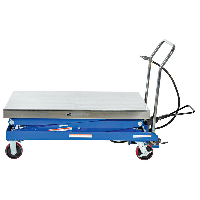 Chariot pneumatique en acier, H 39,25 po x l 24 po x P 63,5 po
